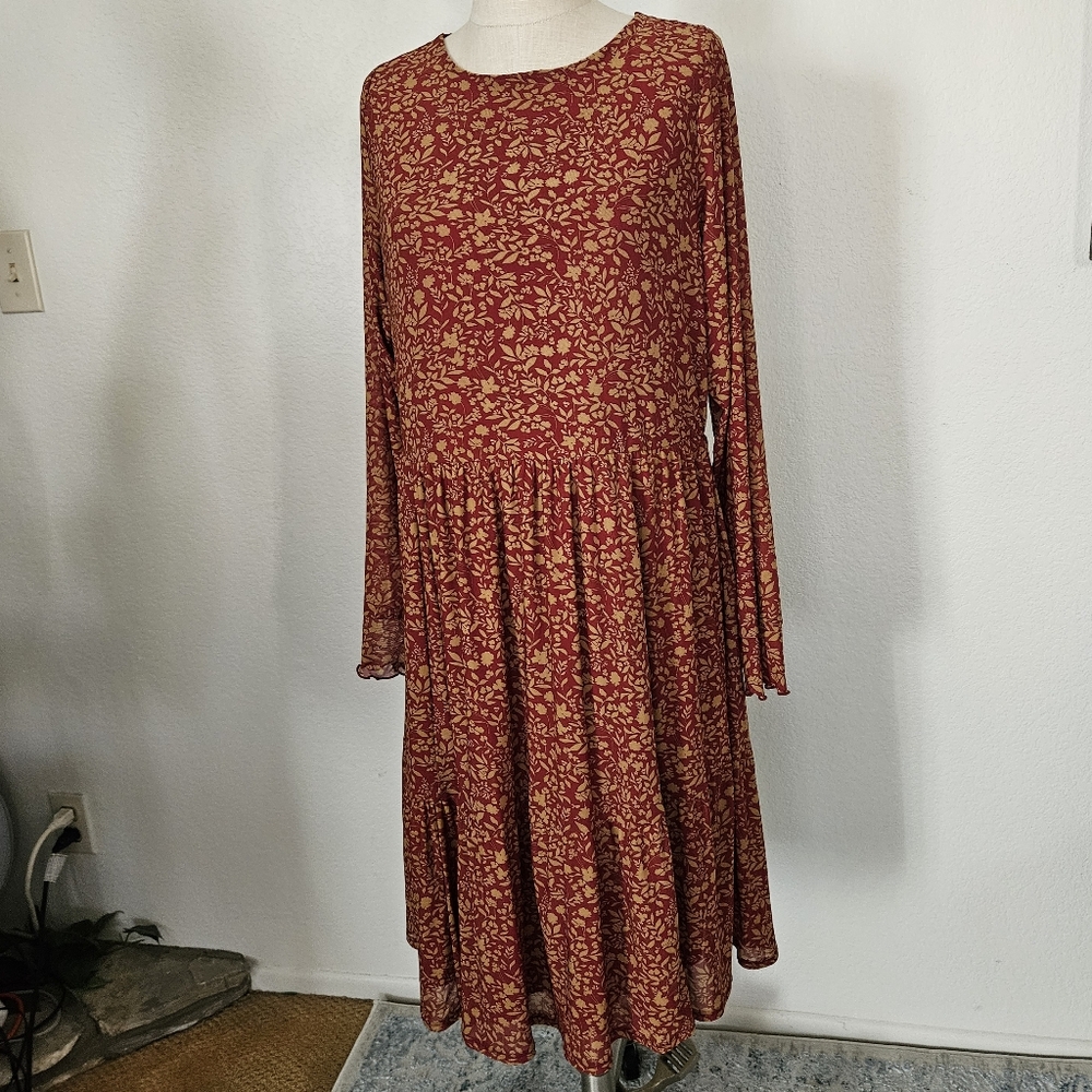 TORRID Ruffled Mini Dress - Mesh Floral - Picture 4 of 7
